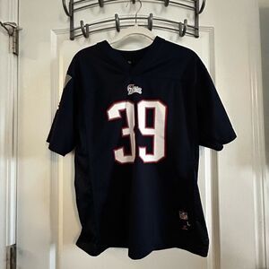 PATRIOTS Woodhead Patriots Football Jersey youth Large EUC